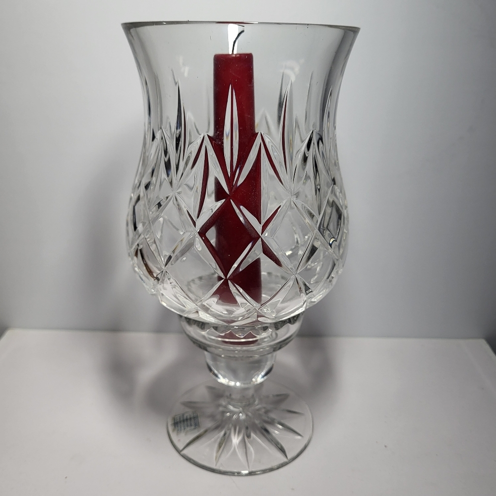 Illusions By Samobor Vintage, 2-piece Hand-Blown Crystal Hurricane Candle Holder - Picture 4 of 10